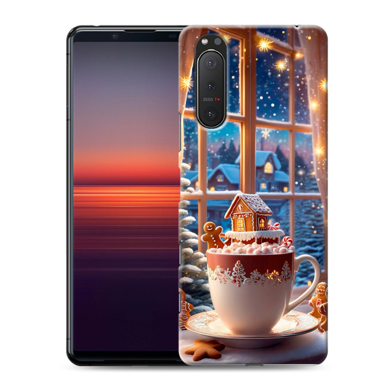 Пластиковый чехол на Sony Xperia 5 II с принтом Новый год Пластиковый чехол на Sony Xperia 5 II с принтом Новый год