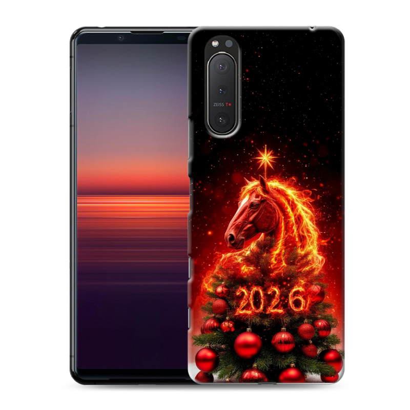 Силиконовый чехол на Sony Xperia 5 II с принтом Новый год Силиконовый чехол на Sony Xperia 5 II с принтом Новый год