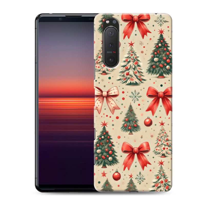 Силиконовый противоударный чехол на Sony Xperia 5 II с принтом Новый год Силиконовый противоударный чехол на Sony Xperia 5 II с принтом Новый год