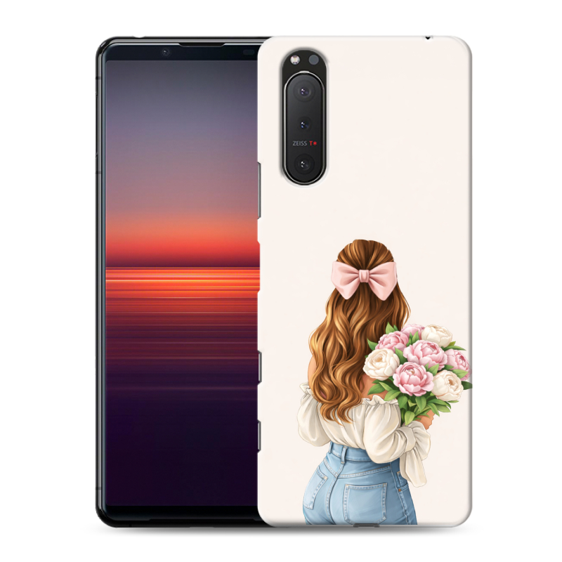 Пластиковый чехол на Sony Xperia 5 II с принтом женский Пластиковый чехол на Sony Xperia 5 II с принтом женский