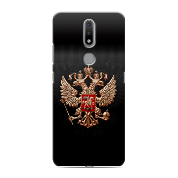 Силиконовый чехол на Nokia 2.4 с принтом Герб России Силиконовый чехол на Nokia 2.4 с принтом Герб России