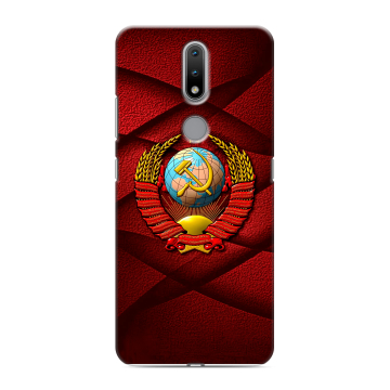 Силиконовый чехол на Nokia 2.4 с принтом Герб СССР Силиконовый чехол на Nokia 2.4 с принтом Герб СССР