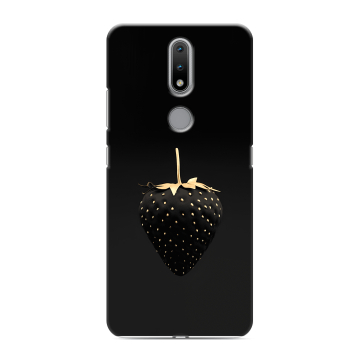 Силиконовый чехол на Nokia 2.4 с принтом Черная клубника
