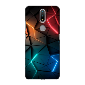Силиконовый чехол на Nokia 2.4 с принтом Абстракция неон Силиконовый чехол на Nokia 2.4 с принтом Абстракция неон