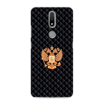 Силиконовый чехол на Nokia 2.4 с принтом Герб России принт
