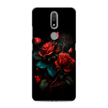 Силиконовый чехол на Nokia 2.4 с принтом Розы красные