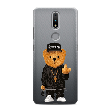 Силиконовый чехол на Nokia 2.4 с принтом Плюшевый медведь Силиконовый чехол на Nokia 2.4 с принтом Плюшевый медведь