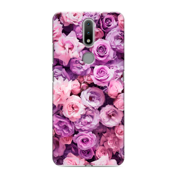 Силиконовый чехол на Nokia 2.4 с принтом лавандовые розы