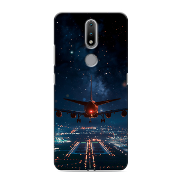 Силиконовый чехол на Nokia 2.4 с принтом самолет Силиконовый чехол на Nokia 2.4 с принтом самолет