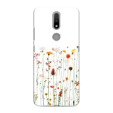Силиконовый чехол на Nokia 2.4 с принтом цветы Силиконовый чехол на Nokia 2.4 с принтом цветы