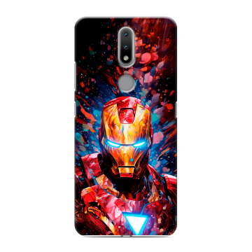 Силиконовый чехол на Nokia 2.4 с принтом Железный человек Ironman Силиконовый чехол на Nokia 2.4 с принтом Железный человек Ironman