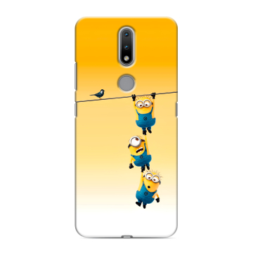 Силиконовый чехол на Nokia 2.4 с принтом Миньоны Силиконовый чехол на Nokia 2.4 с принтом Миньоны