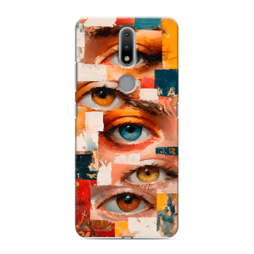 Силиконовый чехол на Nokia 2.4 с принтом Модный принт
