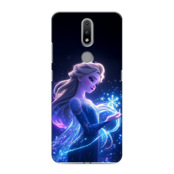 Силиконовый чехол на Nokia 2.4 с принтом Холодное сердце Frozen Силиконовый чехол на Nokia 2.4 с принтом Холодное сердце Frozen