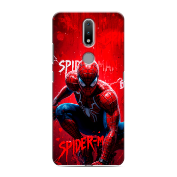 Силиконовый чехол на Nokia 2.4 с принтом Spiderman Человек паук Силиконовый чехол на Nokia 2.4 с принтом Spiderman Человек паук