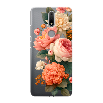 Силиконовый чехол на Nokia 2.4 с принтом цветы