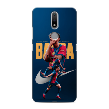 Силиконовый чехол на Nokia 2.4 с принтом Барселона Barca Yamal Силиконовый чехол на Nokia 2.4 с принтом Барселона Barca Yamal