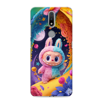 Силиконовый чехол на Nokia 2.4 с принтом Labubu Лабубу Силиконовый чехол на Nokia 2.4 с принтом Labubu Лабубу