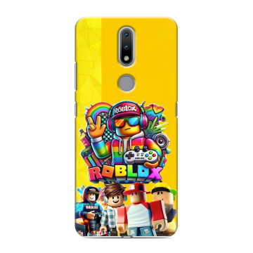 Силиконовый чехол на Nokia 2.4 с принтом Roblox Роблокс