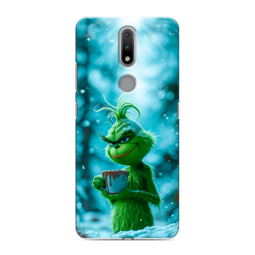 Силиконовый чехол на Nokia 2.4 с принтом Новый год гринч