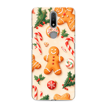 Силиконовый чехол на Nokia 2.4 с принтом Новый год