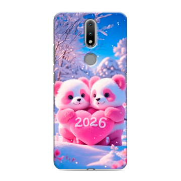 Силиконовый чехол на Nokia 2.4 с принтом Новый год