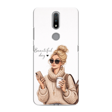 Силиконовый чехол на Nokia 2.4 с принтом женский Силиконовый чехол на Nokia 2.4 с принтом женский