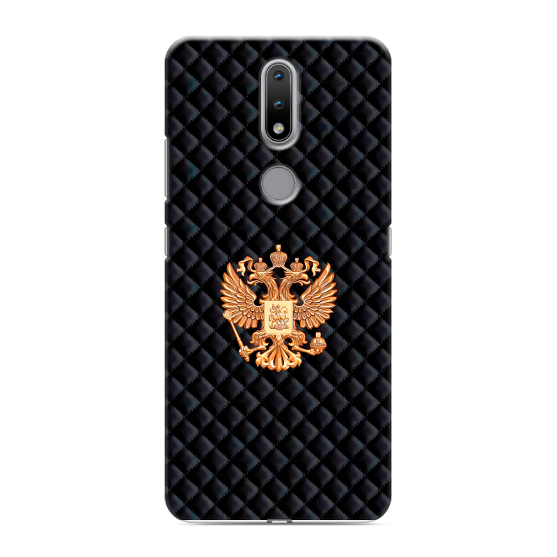 Силиконовый чехол на Nokia 2.4 с принтом Герб России принт Силиконовый чехол на Nokia 2.4 с принтом Герб России принт