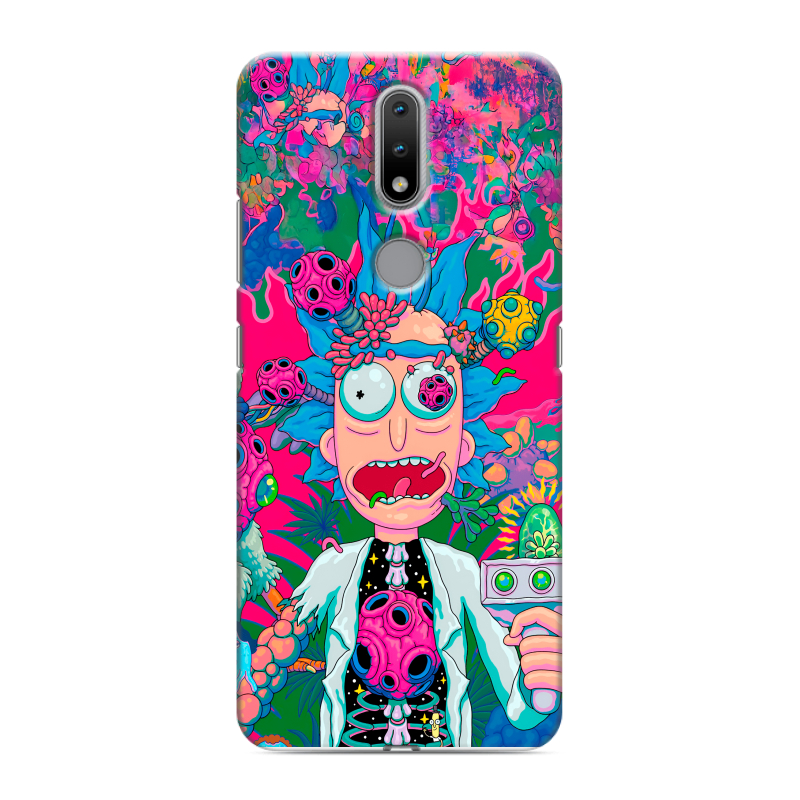 Силиконовый противоударный чехол на Nokia 2.4 с принтом Рик и Морти Rick Morty Силиконовый противоударный чехол на Nokia 2.4 с принтом Рик и Морти Rick Morty