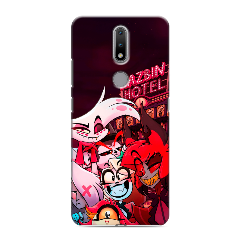 Силиконовый противоударный чехол на Nokia 2.4 с принтом Hazbin Hotel Отель Хазбин Силиконовый противоударный чехол на Nokia 2.4 с принтом Hazbin Hotel Отель Хазбин