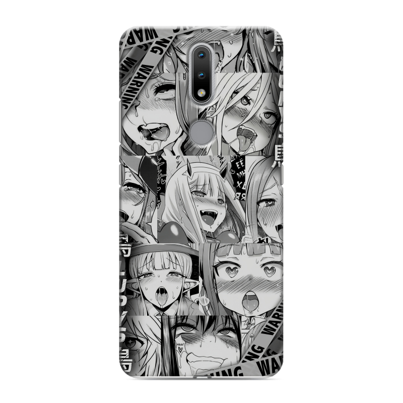 Силиконовый противоударный чехол на Nokia 2.4 с принтом Ahegao Ахегао Аниме Силиконовый противоударный чехол на Nokia 2.4 с принтом Ahegao Ахегао Аниме