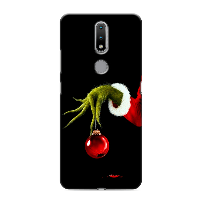 Силиконовый чехол на Nokia 2.4 с принтом Новый год Гринч Силиконовый чехол на Nokia 2.4 с принтом Новый год Гринч