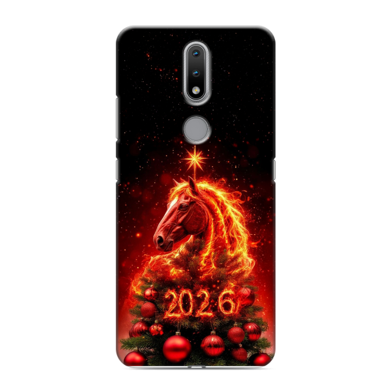 Силиконовый чехол на Nokia 2.4 с принтом Новый год Силиконовый чехол на Nokia 2.4 с принтом Новый год