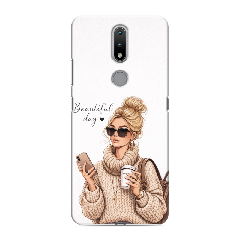 Силиконовый чехол на Nokia 2.4 с принтом женский Силиконовый чехол на Nokia 2.4 с принтом женский
