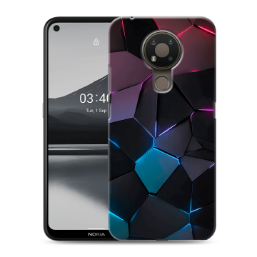 Силиконовый чехол на Nokia 3.4 с принтом Геометрия неона Силиконовый чехол на Nokia 3.4 с принтом Геометрия неона