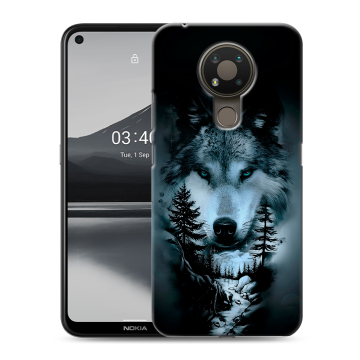 Силиконовый чехол на Nokia 3.4 с принтом Лесной волк Силиконовый чехол на Nokia 3.4 с принтом Лесной волк