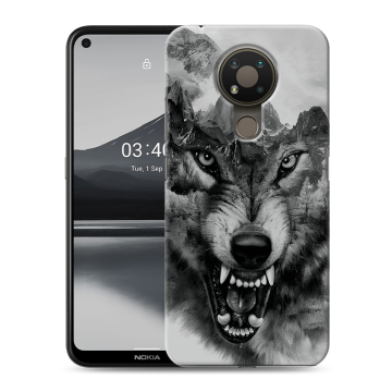 Силиконовый чехол на Nokia 3.4 с принтом Волк Силиконовый чехол на Nokia 3.4 с принтом Волк