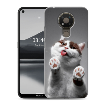 Силиконовый чехол на Nokia 3.4 с принтом Коты Силиконовый чехол на Nokia 3.4 с принтом Коты
