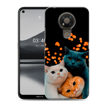 Силиконовый чехол на Nokia 3.4 с принтом Кошки Силиконовый чехол на Nokia 3.4 с принтом Кошки