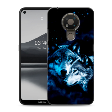 Силиконовый чехол на Nokia 3.4 с принтом Волки Силиконовый чехол на Nokia 3.4 с принтом Волки