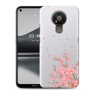 Силиконовый чехол на Nokia 3.4 с принтом Ветка сакуры Силиконовый чехол на Nokia 3.4 с принтом Ветка сакуры