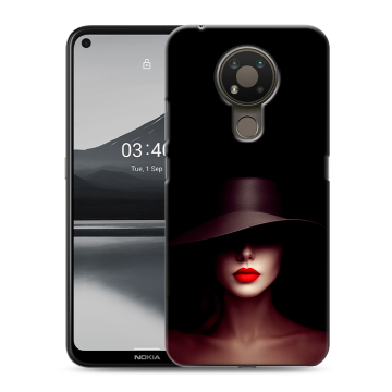 Силиконовый чехол на Nokia 3.4 с принтом Девушка в шляпе Силиконовый чехол на Nokia 3.4 с принтом Девушка в шляпе