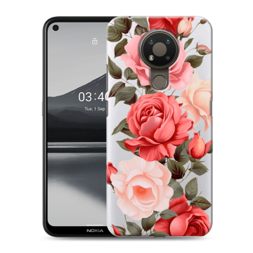 Силиконовый чехол на Nokia 3.4 с принтом Розы Силиконовый чехол на Nokia 3.4 с принтом Розы