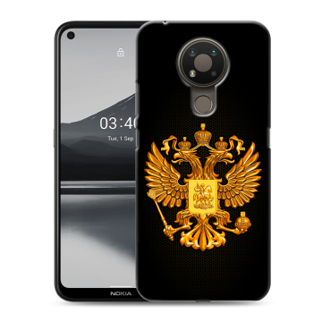 Силиконовый чехол на Nokia 3.4 с принтом Герб России желтый