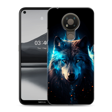 Силиконовый чехол на Nokia 3.4 с принтом Волк ночной