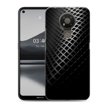 Силиконовый чехол на Nokia 3.4 с принтом Текстура металла