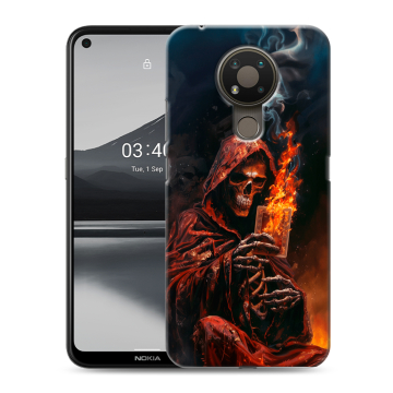 Силиконовый чехол на Nokia 3.4 с принтом Скелет и карты Силиконовый чехол на Nokia 3.4 с принтом Скелет и карты
