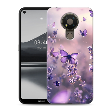 Силиконовый чехол на Nokia 3.4 с принтом бабочки и лаванда