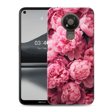 Силиконовый чехол на Nokia 3.4 с принтом цветы пионы Силиконовый чехол на Nokia 3.4 с принтом цветы пионы