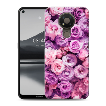 Силиконовый чехол на Nokia 3.4 с принтом лавандовые розы